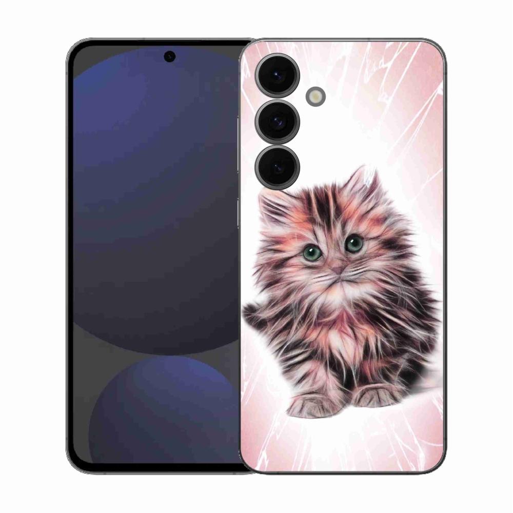 Gél borítás mmCase Samsung Galaxy S25 FE készülékhez - aranyos cica