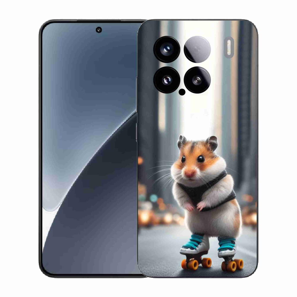 Gél borítás mmCase a Xiaomi 15-hez - hörcsög a korcsolyán