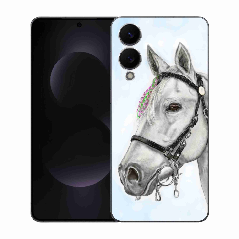 Zselés borítás mmCase Samsung Galaxy S25 Edge - fehér ló 1