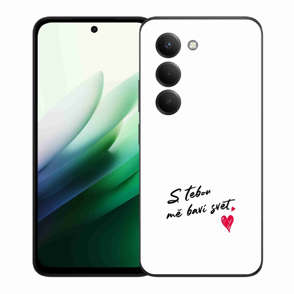 Gél borító mmCase a Xiaomi Redmi 15 5G-hez - szerelem szöveg 1 fehér háttér