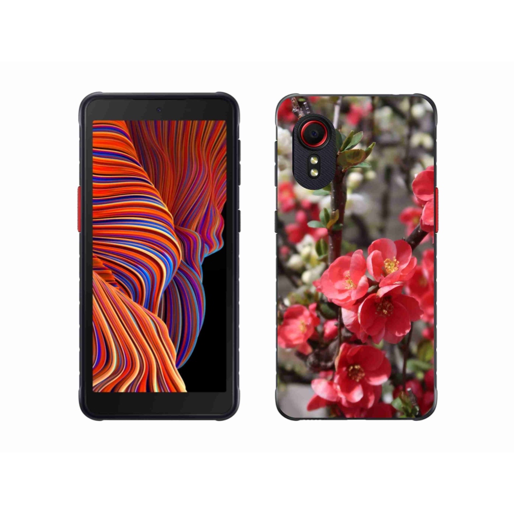 Gél borítás mmCase Samsung Galaxy Xcover 5 készülékhez - piros virágok
