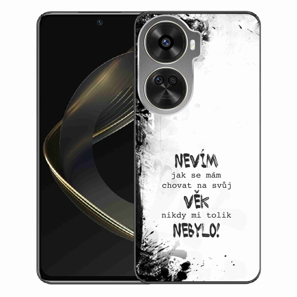 Gél borító mmCase a Huawei Nova 12 SE-hez - vicces szöveg 14 fehér háttér