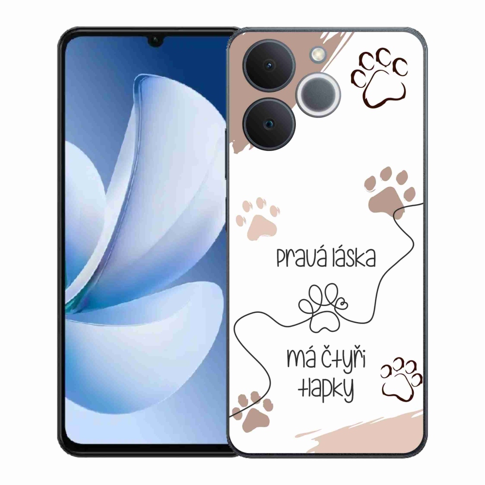 Zselés borító mmCase a Realme Note 70T készülékhez - kutyamotívum 1 fehér háttér