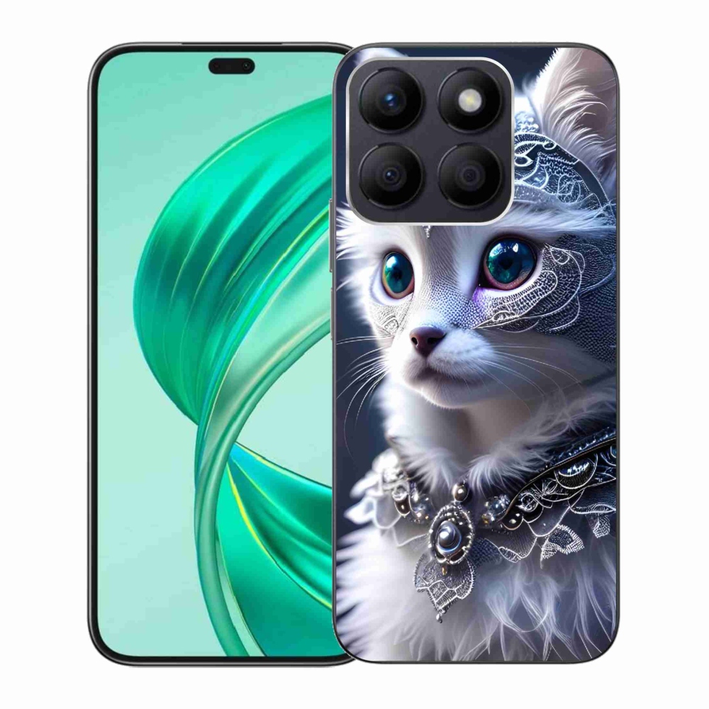 Zselés borítás mmCase a Honor X8b készülékhez - fehér macska