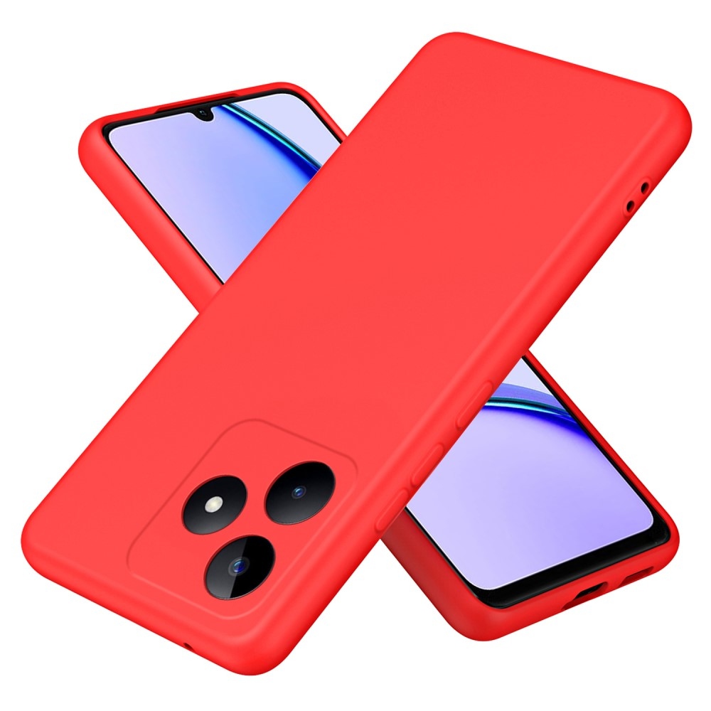 Matt gél mobil tok Realme C51/C53 - piros