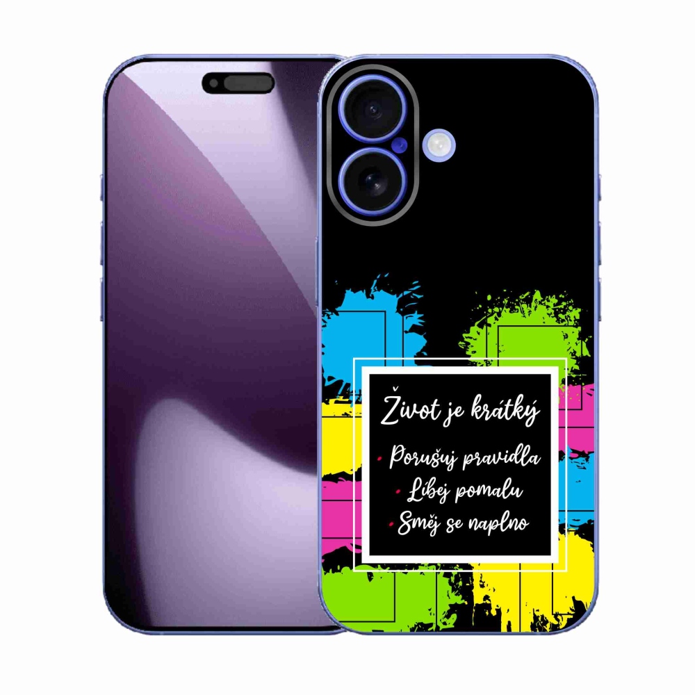Gél borítás mmCase iPhone 17 - idézem 5 fekete háttérrel