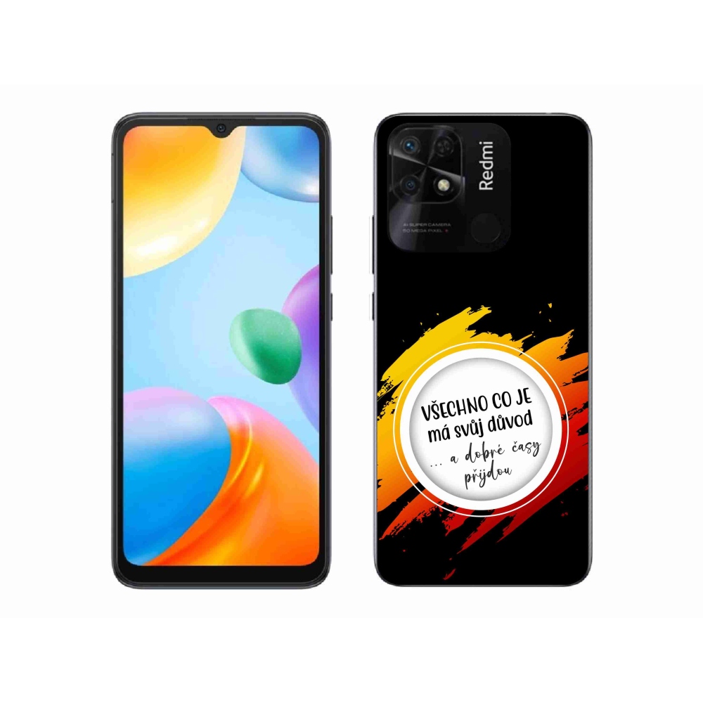 Gél borító mmCase a Xiaomi Redmi 10C-hez - idézet 3 fekete háttér