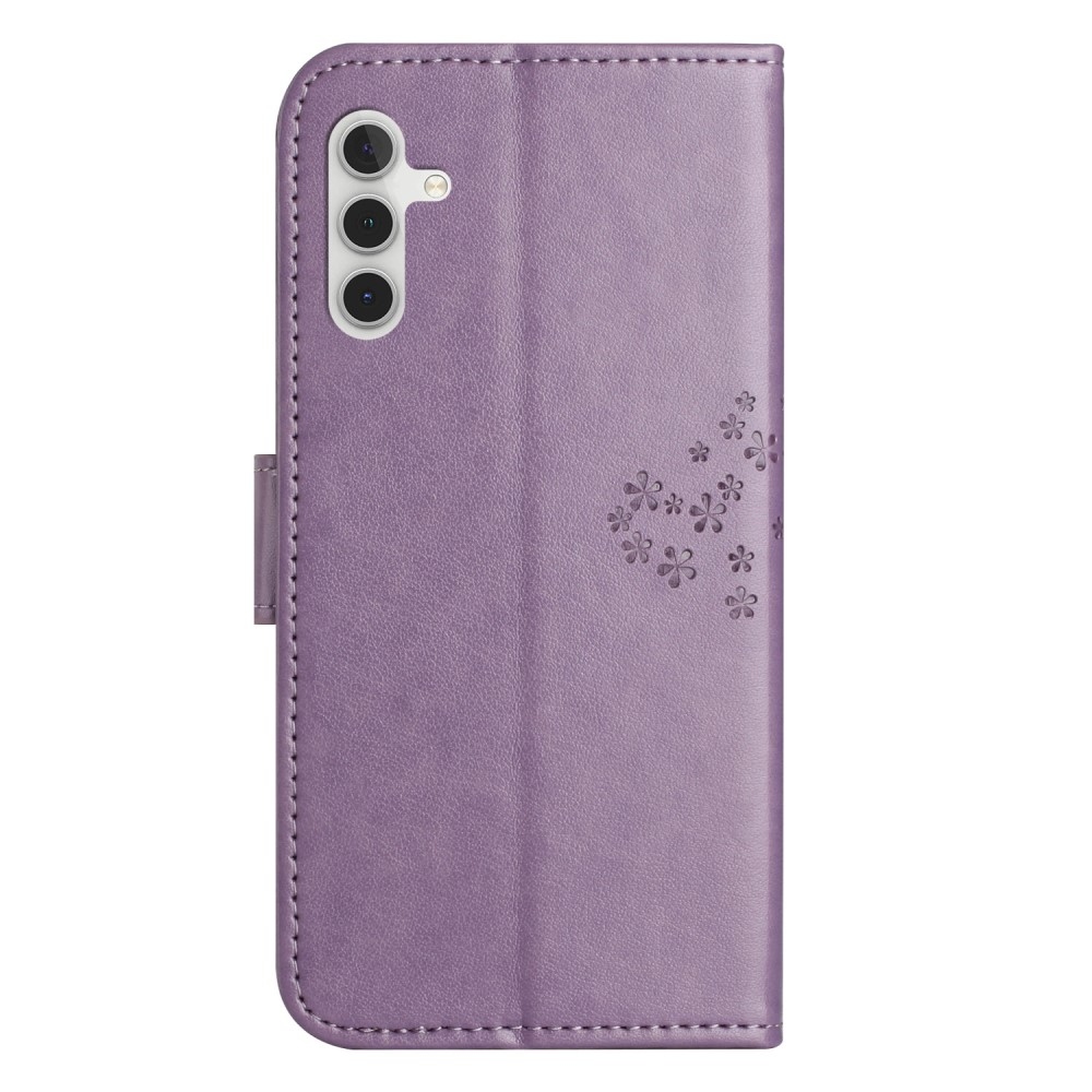 Fa könyv tok Samsung Galaxy M15 5G - világos lila