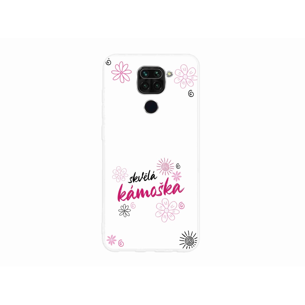 Gél borító mmCase a Xiaomi Redmi Note 9-hez - nagyszerű haver fehér háttérrel