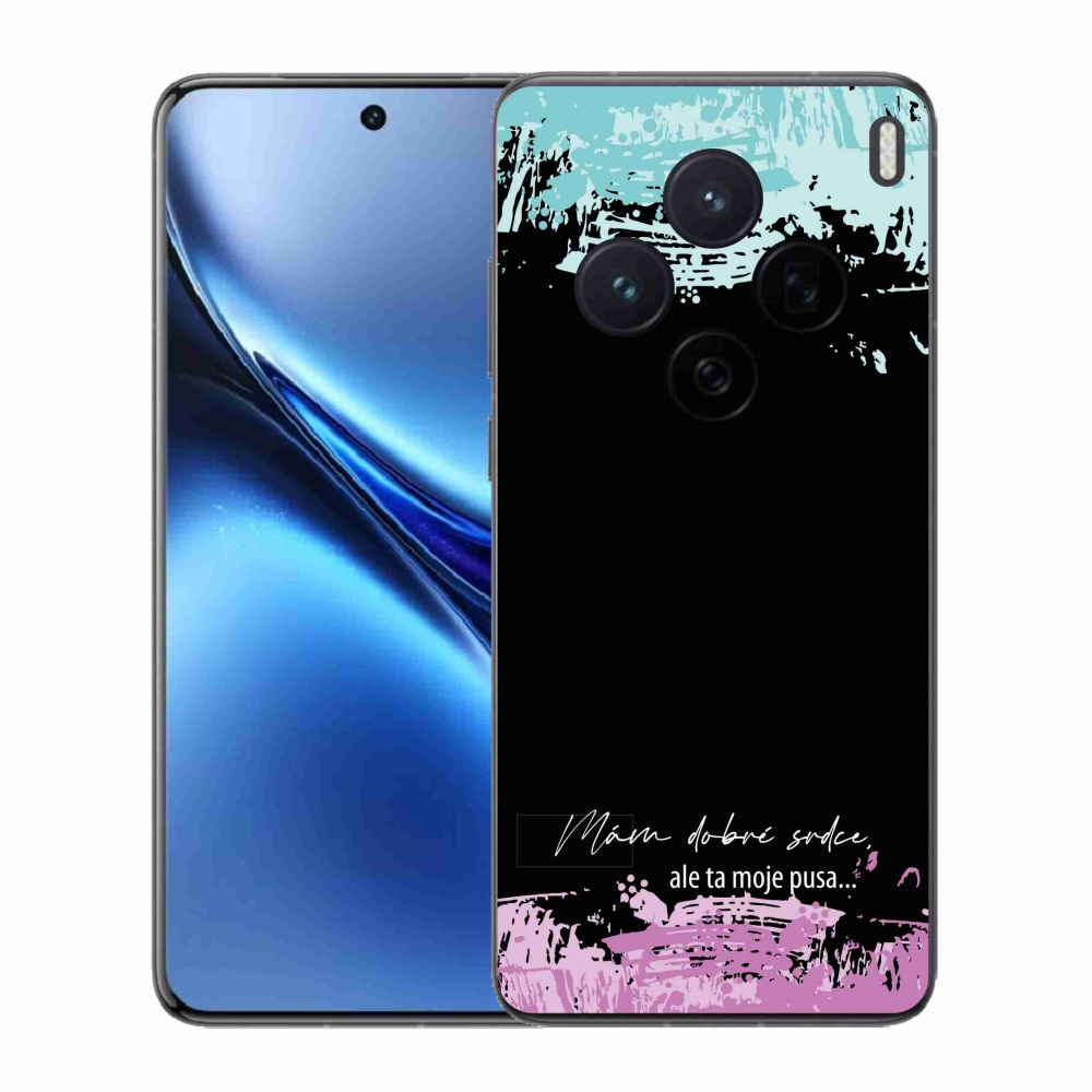 Gél borító mmCase a Vivo X200 5G készülékhez - vicces szöveg 3 fekete háttér