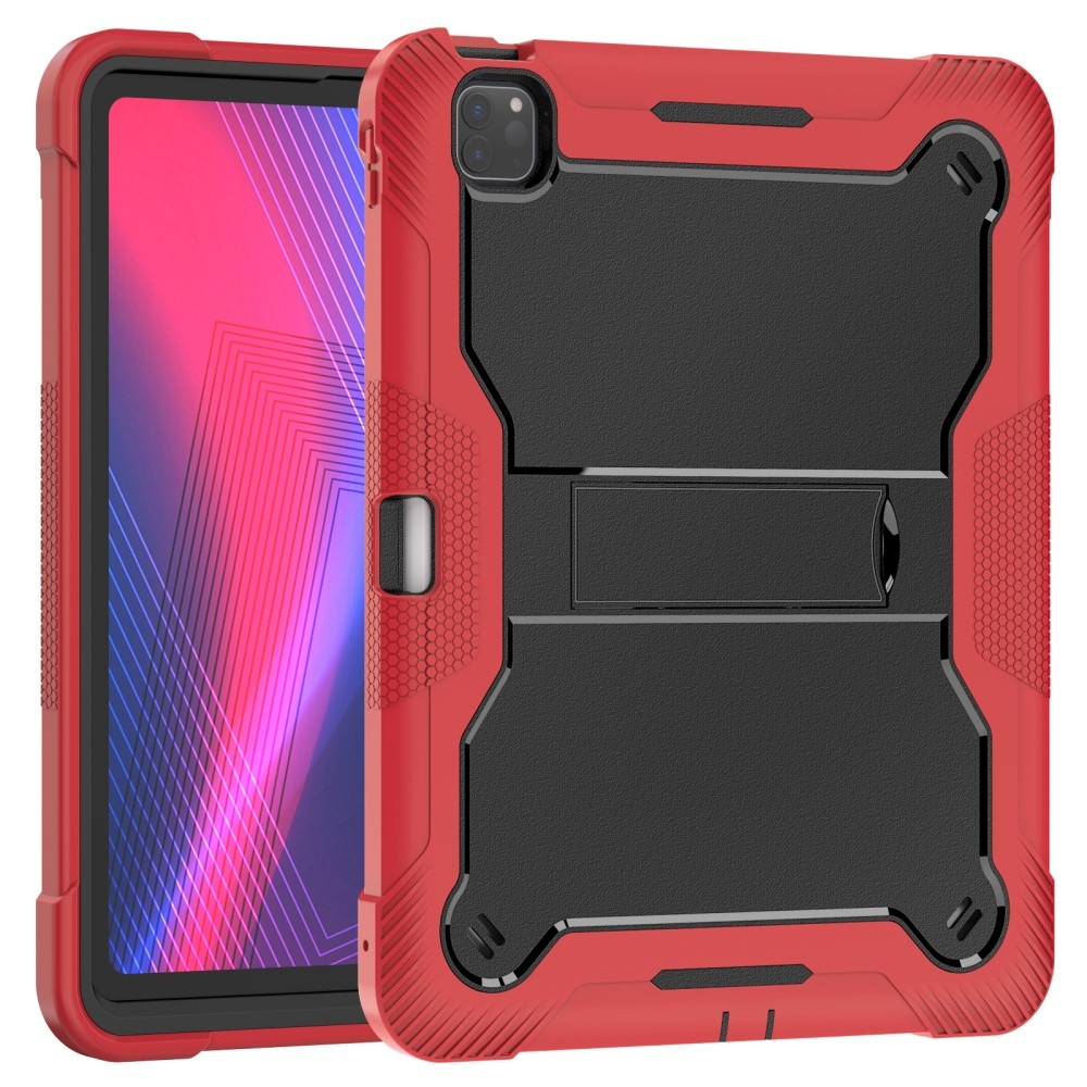 Kick tartós hibrid tok iPad Pro 13 (2024) - Fekete/piros