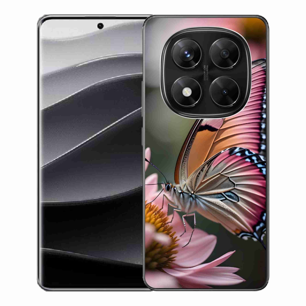 Gél borítás mmCase a Xiaomi Redmi Note 14 Pro 5G/Poco X7 5G számára - színes pillangó