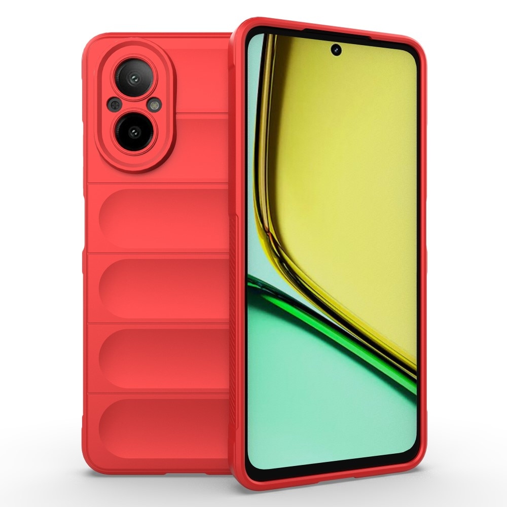 Rugg tartós zselés mobiltelefon borító Realme C67 - piros