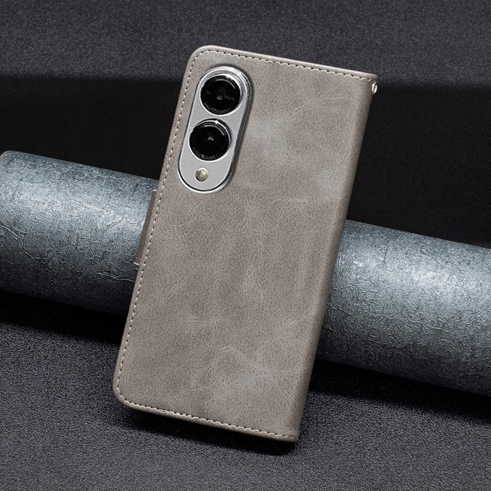 Könyvtáska tok Samsung Galaxy S25 Edge készülékhez - szürke