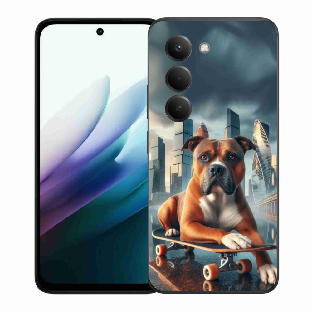 Gél borítás mmCase a Xiaomi Redmi 15 4G/5G (171mm) - kutya gördeszkán