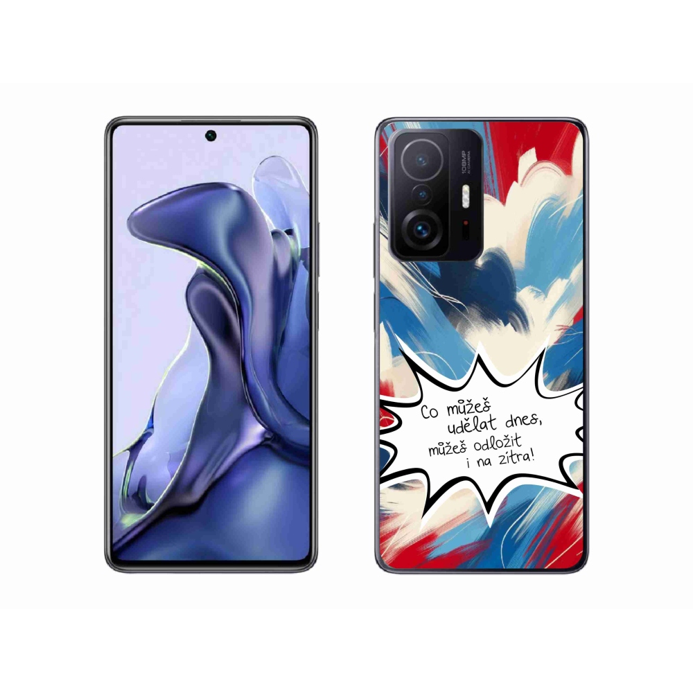 Gél borító mmCase a Xiaomi 11T-hez - vicces szöveg 9 fehér háttérrel