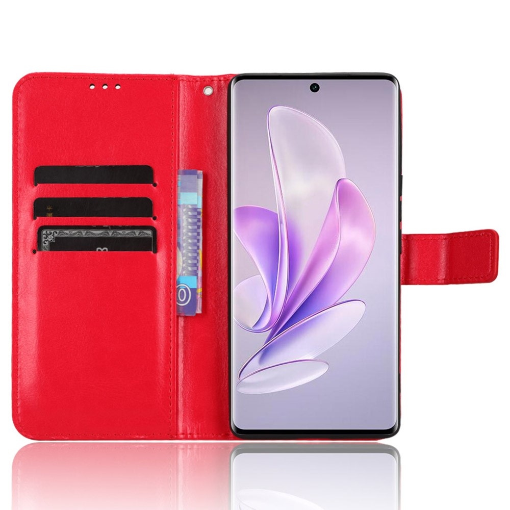 Őrült könyv tok a Vivo V29 5G-hez - piros