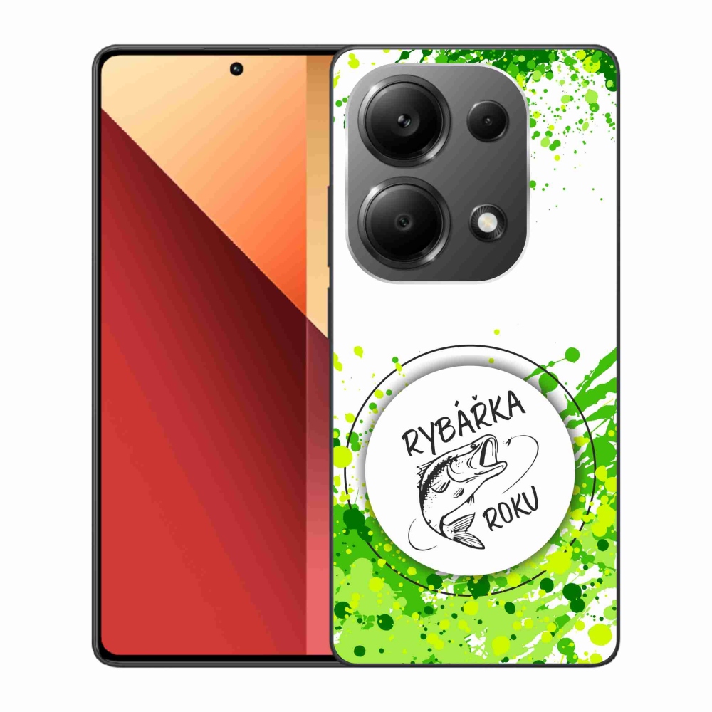 Gél borítás mmCase a Xiaomi Redmi Note 13 Pro 4G/Poco M6 Pro számára - az év horgásza fehér háttérrel
