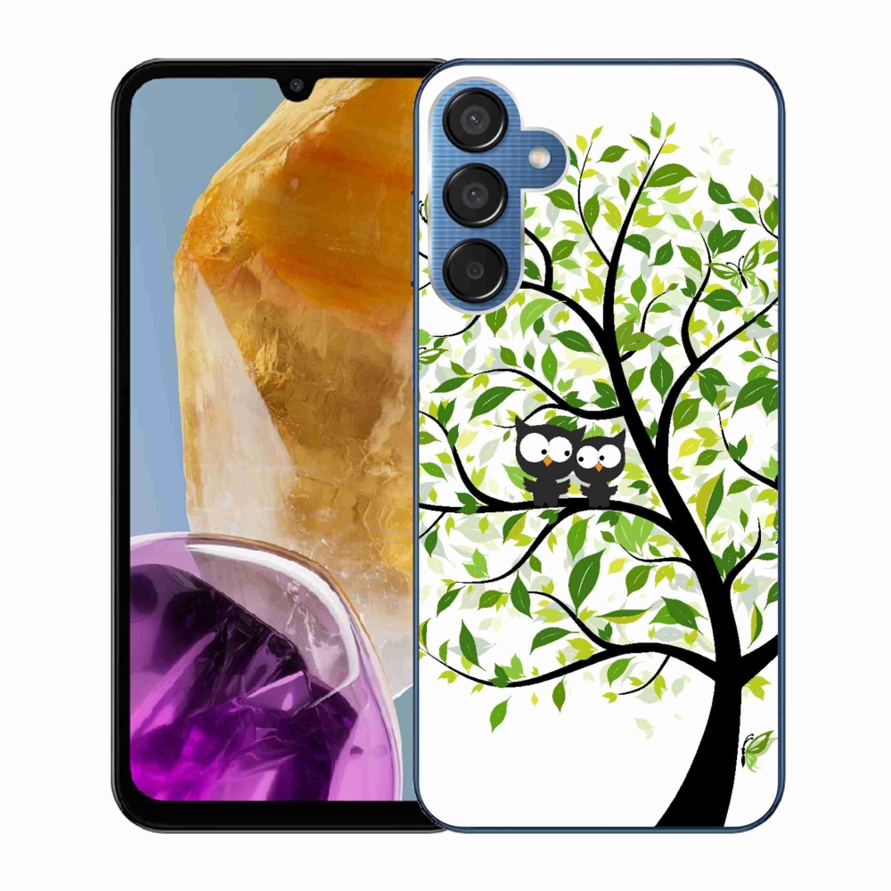 Zselés borítás mmCase Samsung Galaxy M15 5G - baglyok a fán