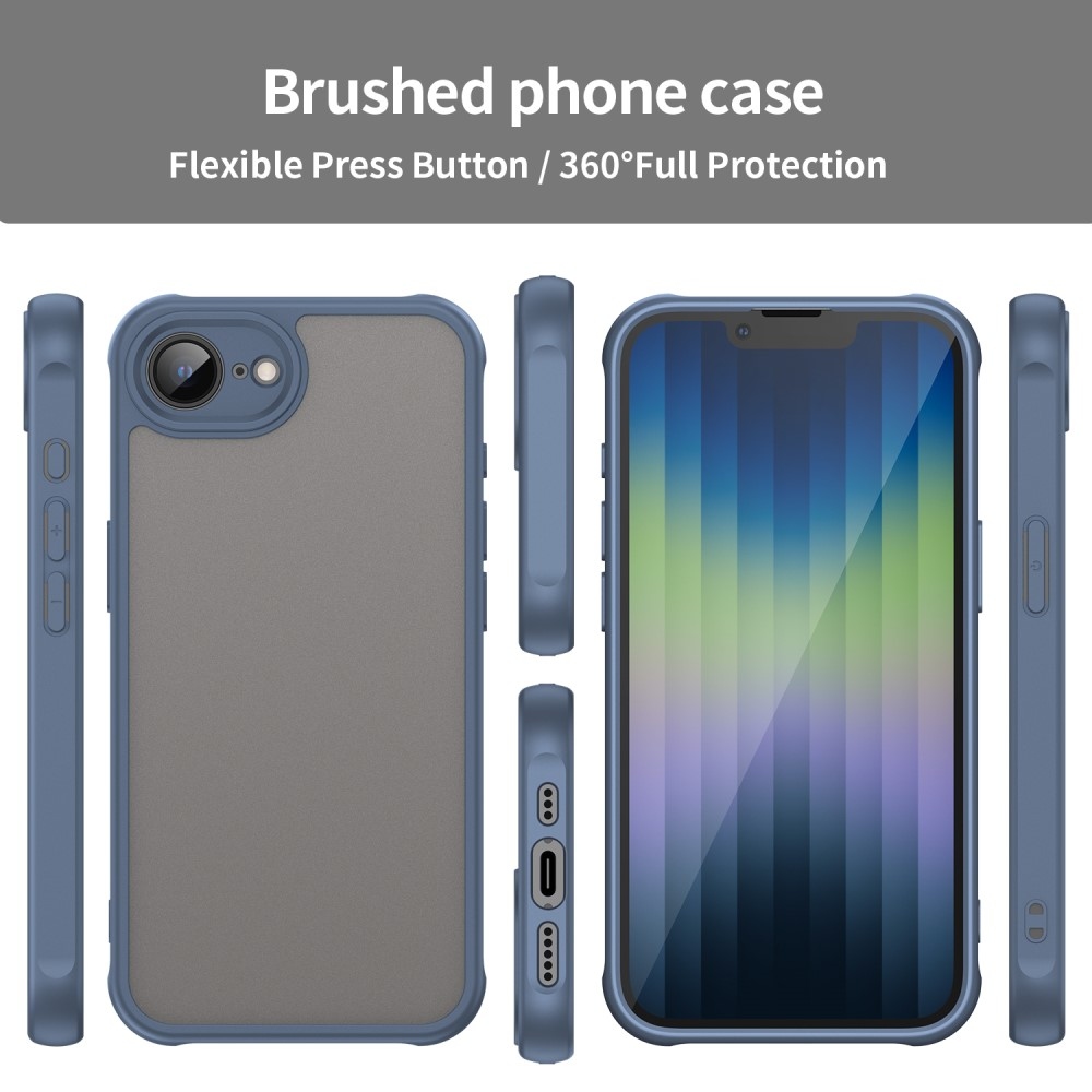 Gél tok kemény hátlappal iPhone 16e készülékhez - kék