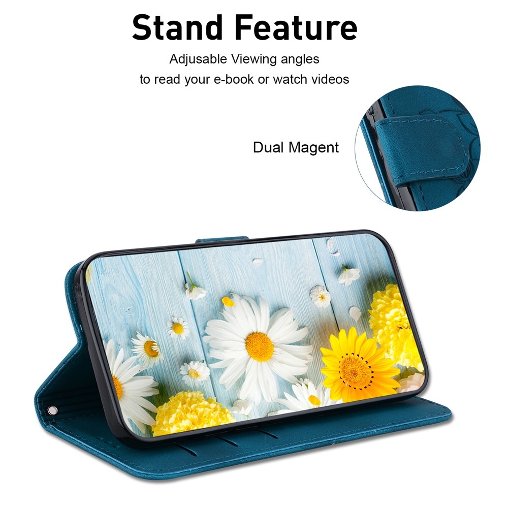 Lily könyv tok Xiaomi Redmi 15C 4G/5G (173mm) - sötétkék