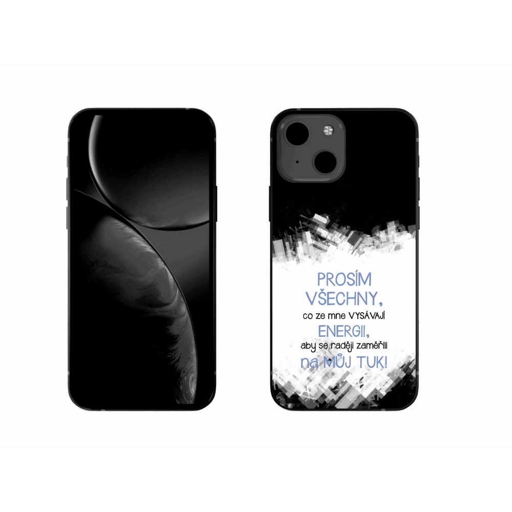 Gél borítás mmCase iPhone 13 6.1 - vicces szöveg 1 kék