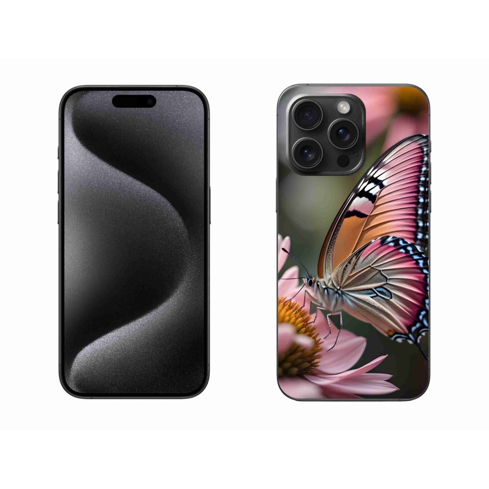 Zselés borítás mmCase iPhone 15 Pro Max készülékhez - színes pillangó