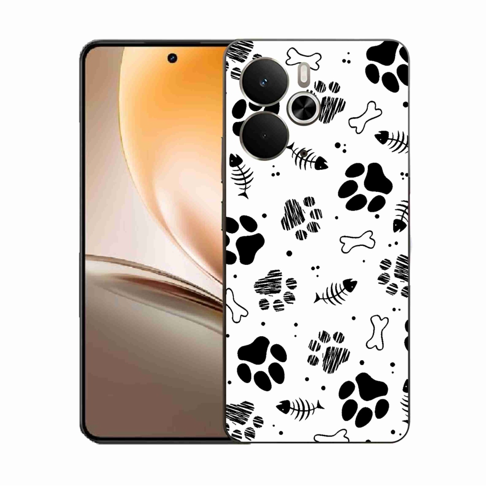 Gél borítás mmCase a Realme 14 5G készülékhez - kutyamancsok 1