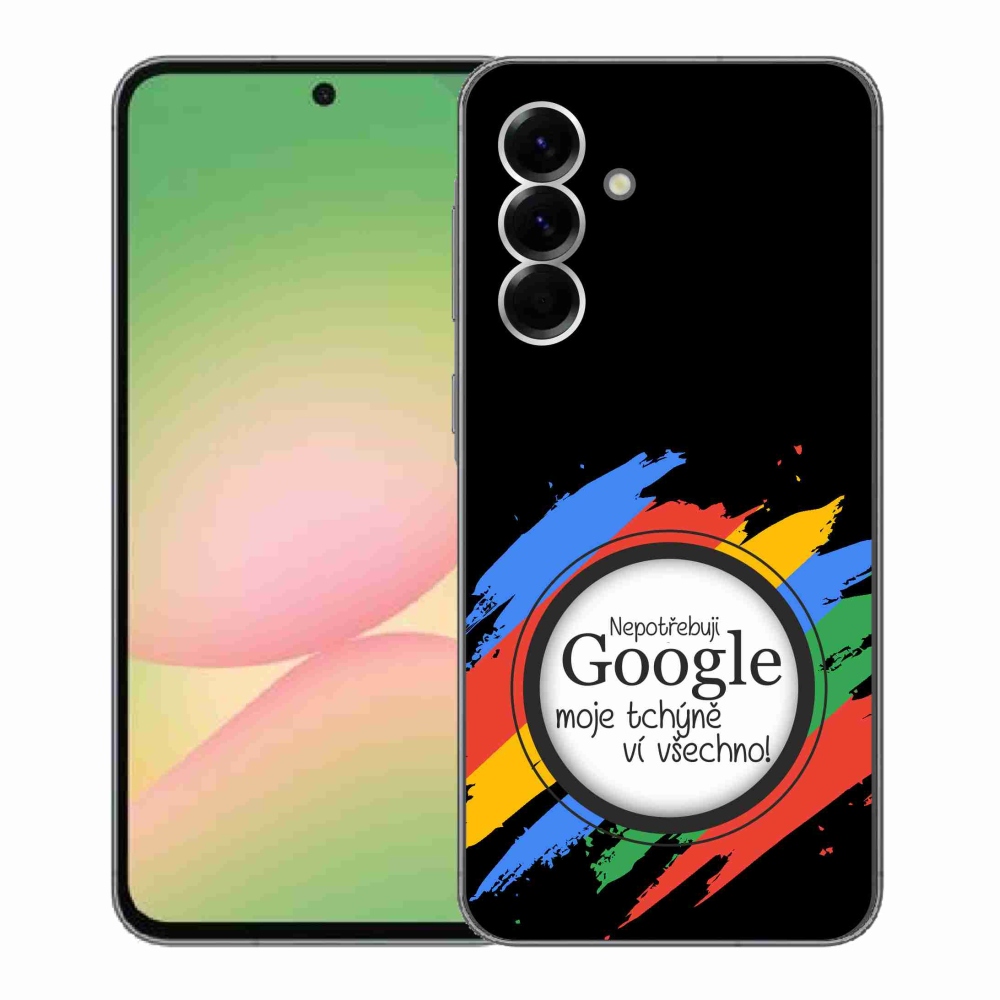 Gél borítás mmCase Samsung Galaxy A56 5G - anyós mindent tud fekete háttérrel