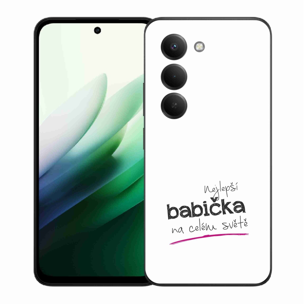 Gél borító mmCase a Xiaomi Redmi 15 5G - legjobb nagymama 4 fehér háttérrel