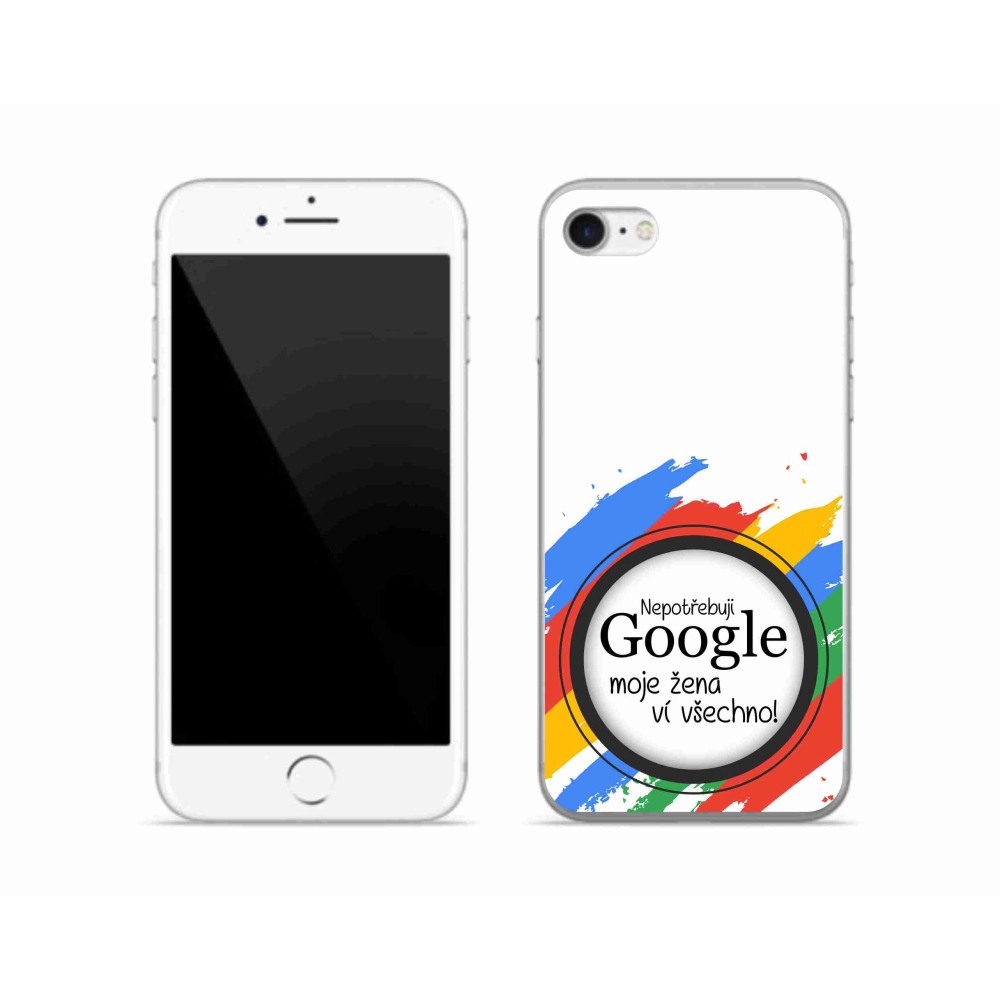 Gél borító mmCase iPhone SE (2022) - a nő mindent tud fehér háttérrel