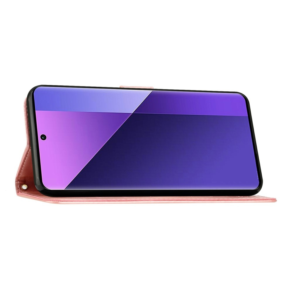 Virágok könyv tok Samsung Galaxy S25 Edge készülékhez - rózsaarany