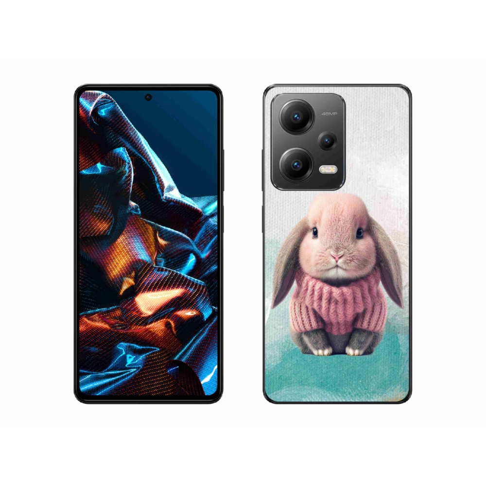 Gél borítás mmCase a Xiaomi Redmi Note 12 Pro 5G-hez - nyúl pulóverben
