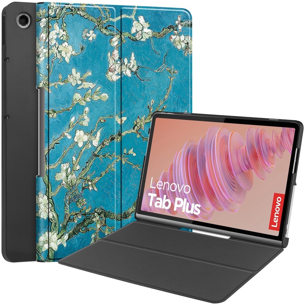 Patte záró tok Lenovo Tab Plus 11.5 - fehér virágokhoz