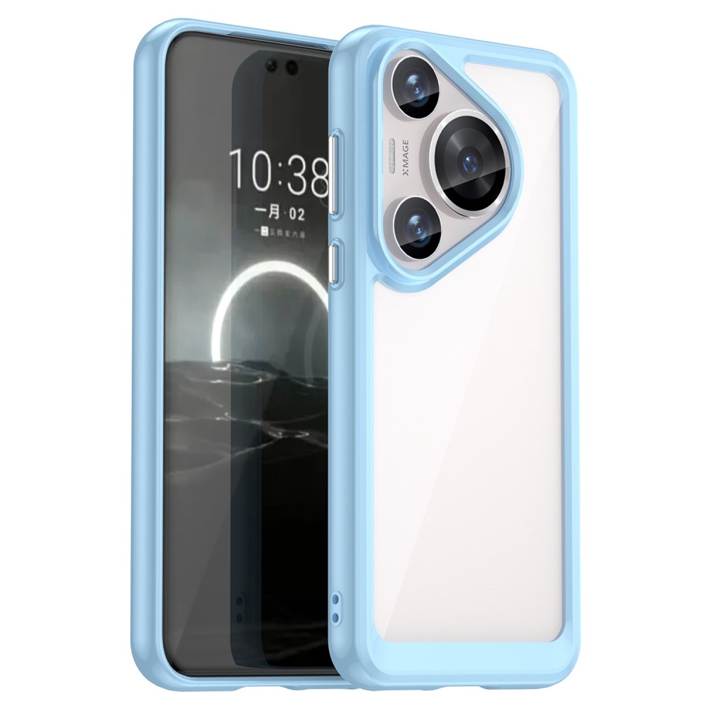 Gél tok fix hátlappal Huawei Pura 70 Pro készülékhez - kék