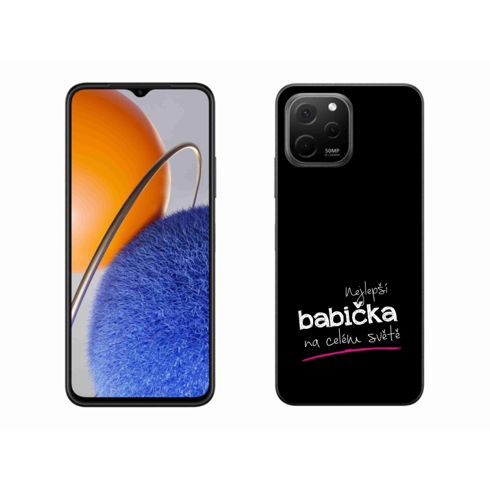 Gél borító mmCase a Huawei Nova Y61-en - a legjobb nagymama 4 fekete háttérrel