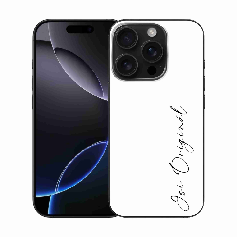 Gél borítás mmCase iPhone 16 Pro készülékhez - te vagy az eredeti fehér háttér