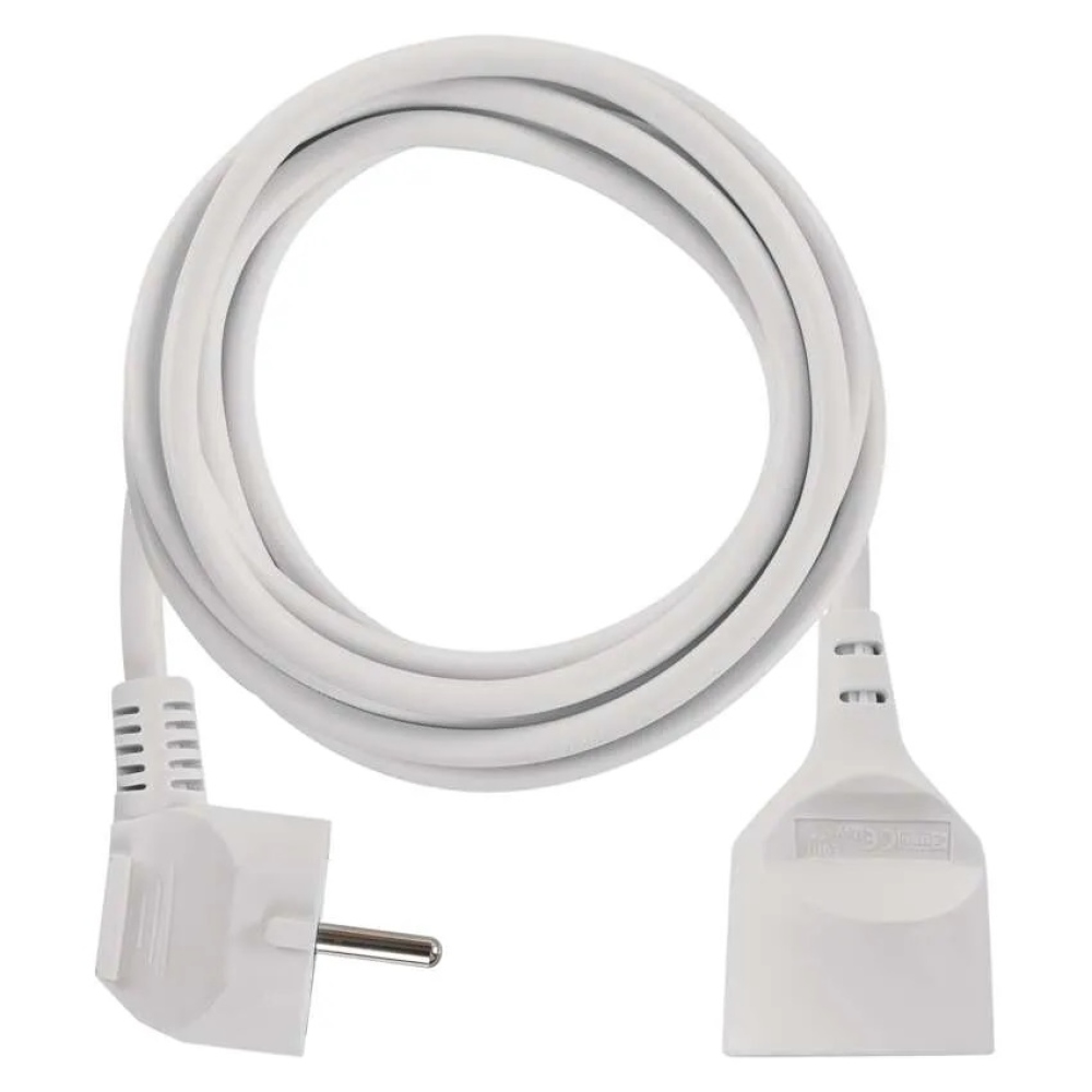Hosszabbító kábel 2 m / 1 csatlakozó / fehér / PVC / 1 mm2