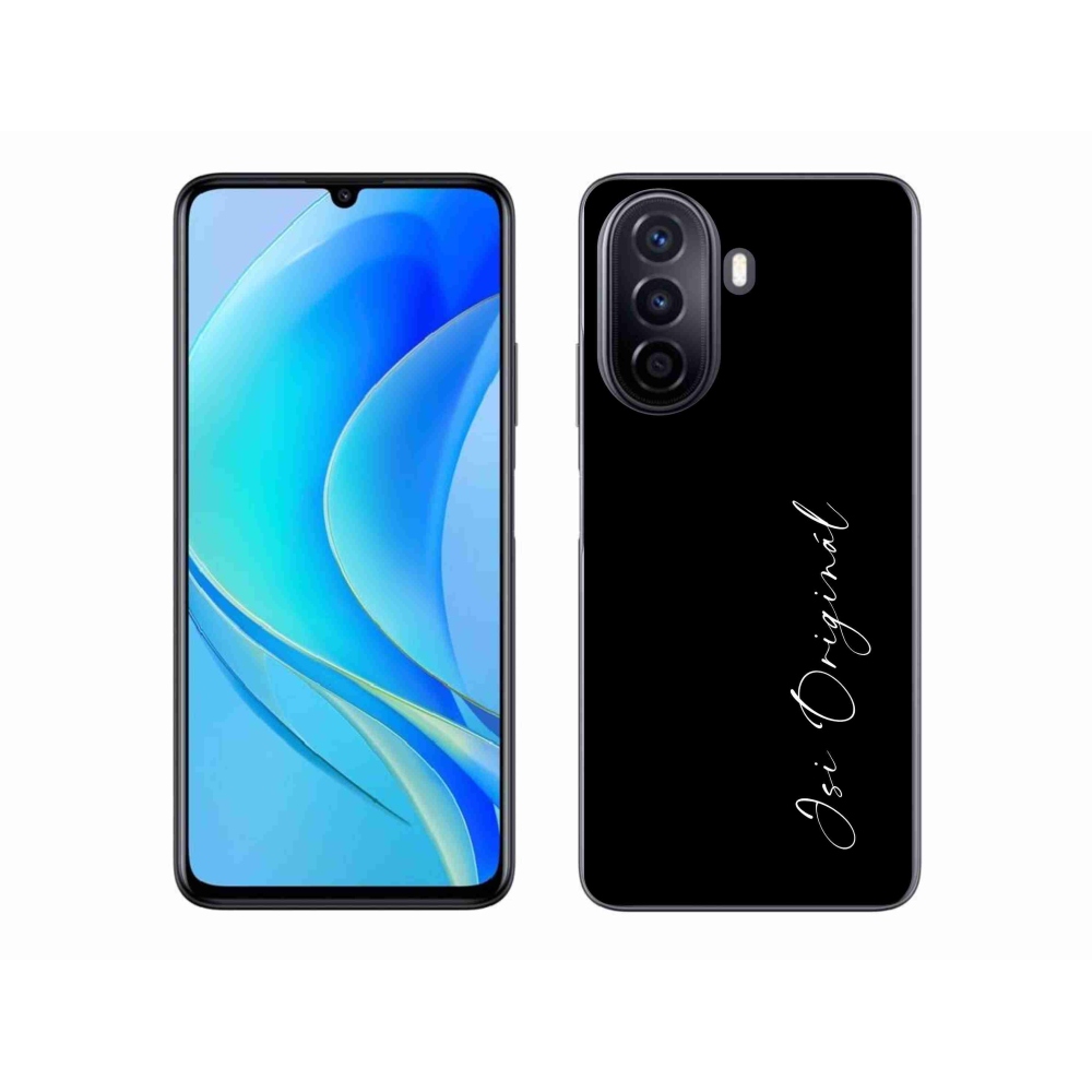 Gél borító mmCase a Huawei Nova Y70 - Ön az eredeti fekete háttérrel