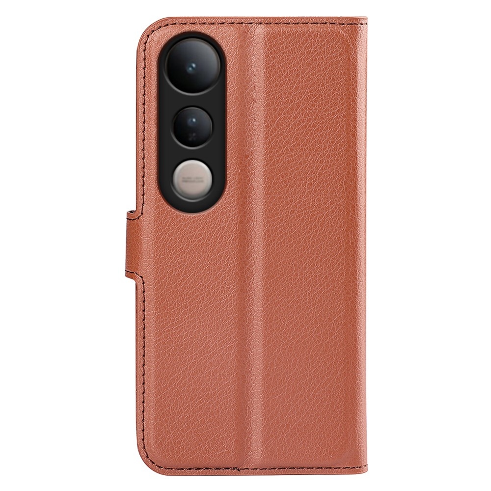 Litchi könyv tok a Vivo V50 Lite 4G/5G-hez - barna