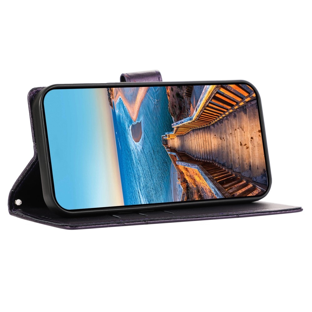 Line könyvtáska a Realme 12 5G/12x 5G készülékhez - lila