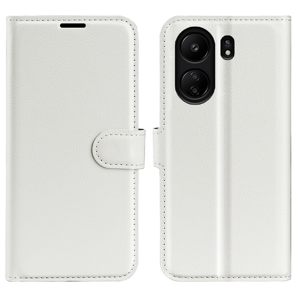 Litchi könyv tok a Xiaomi Poco C65/Redmi 13C készülékhez - fehér