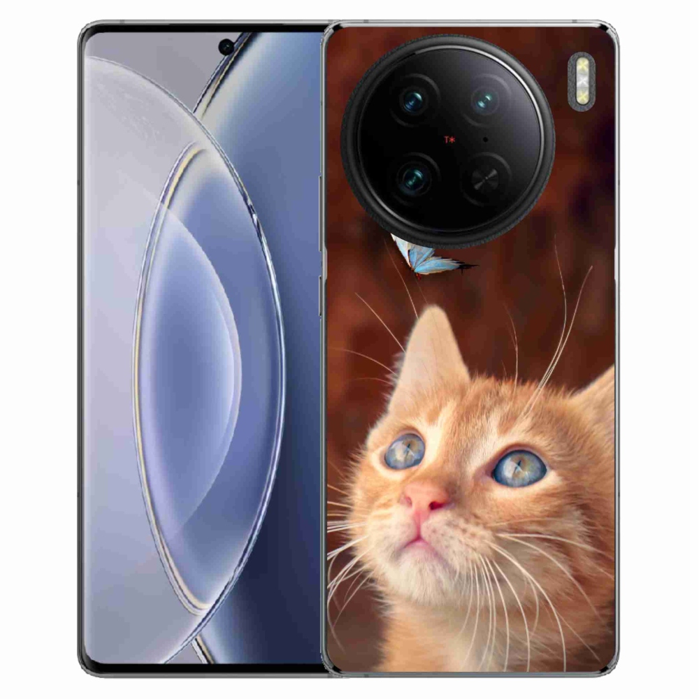 Gél borítás mmCase a Vivo X90 Pro készülékhez - pillangó és cica