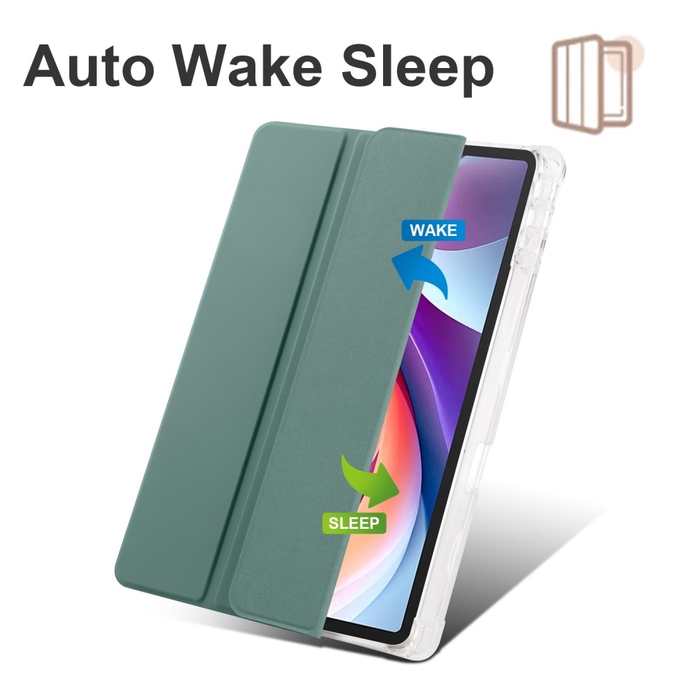 Ügyes záródó tok Lenovo Tab M11/Tab K11 - sötétzöld