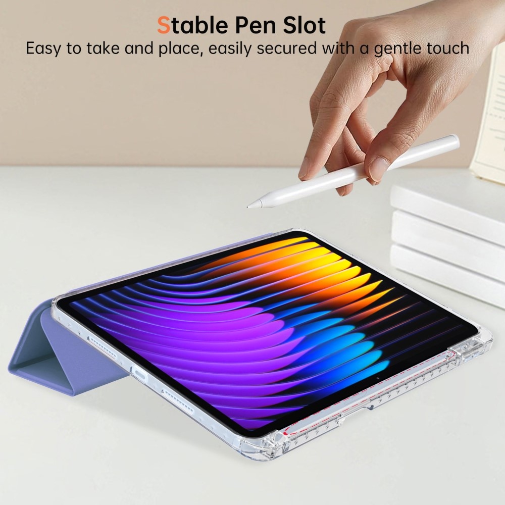Origami intelligens pozicionáló tok Xiaomi Pad 7/7 Pro táblagéphez - sötét lila