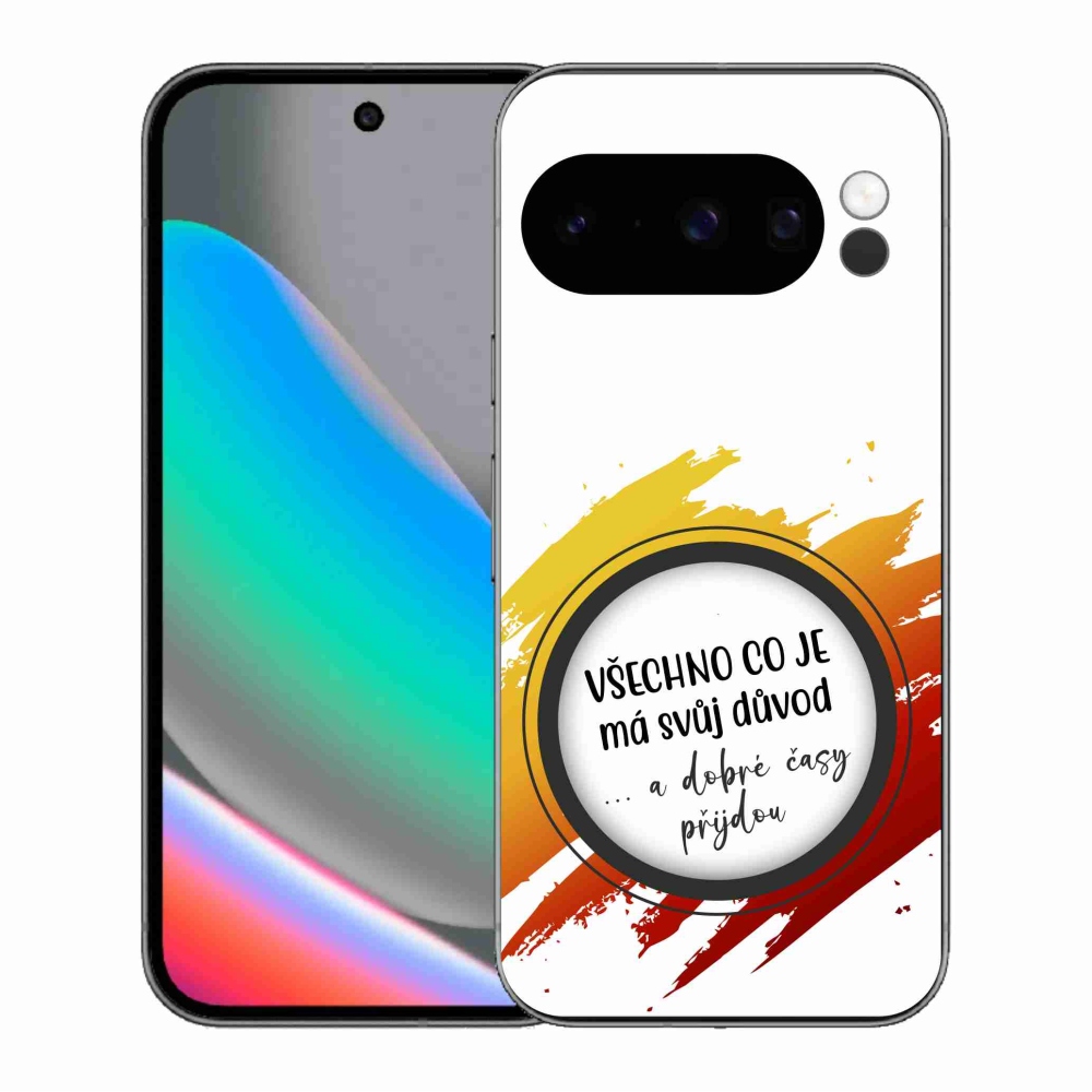 Gél borítás mmCase a Google Pixel 10 Pro készülékhez - Idézet 3 fehér háttér