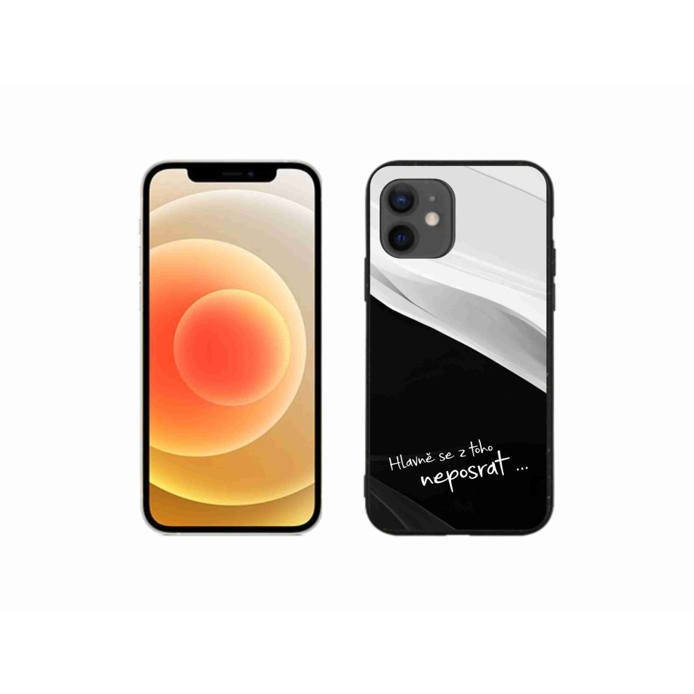 Gél borítás mmCase iPhone 12 mini készülékhez - vicces szöveg 13 fekete-fehér háttérrel