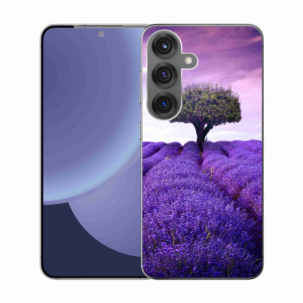 Gél védőhuzat mmCase Samsung Galaxy S25 készülékhez - levendula rét