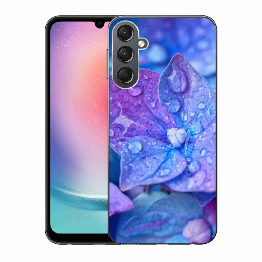 Zselés borítás mmCase Samsung Galaxy A24 készülékhez - lila virág