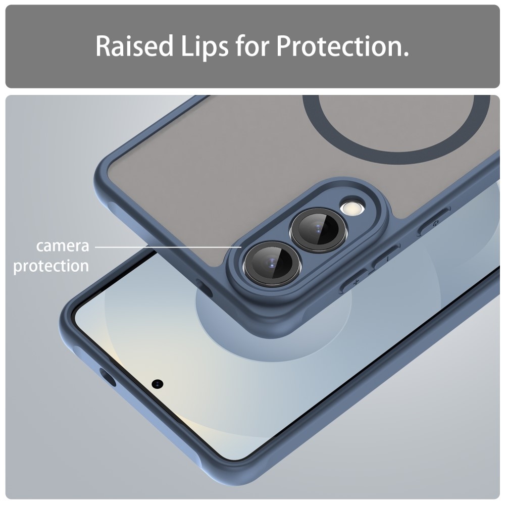 Matta zselés tok MagSafe tok Samsung Galaxy S25 Edge készülékhez - kék